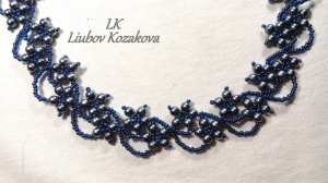 Колье из кристаллов (25)/Колье из бисера/Мастер Класс