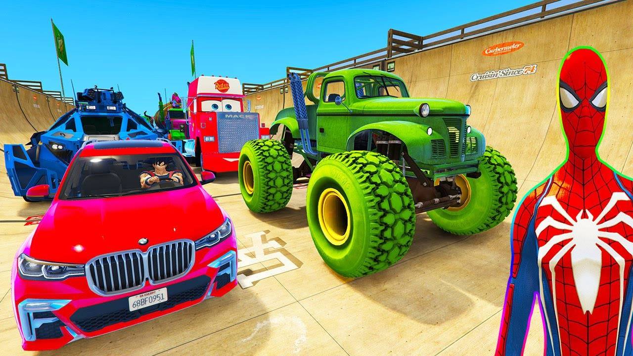 ЧЕЛОВЕК-ПАУК МАШИНЫ Монстр-траки МЕГА ДЭДПУЛ Испытание на рампе СУПЕР ГОНКИ Танк САМОЛЕТЫ смотреть онлайн