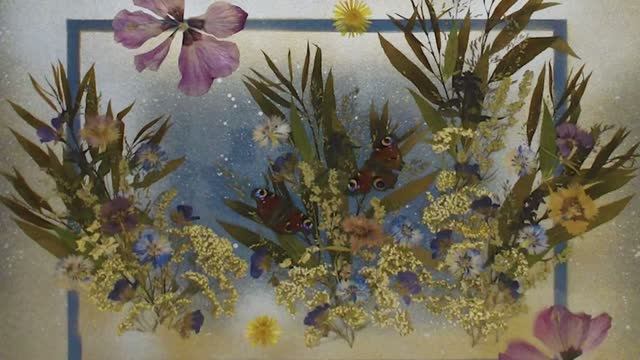 Картины из цветов