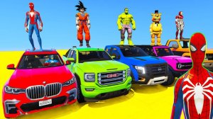 ЧЕЛОВЕК-ПАУК И МАШИНЫ САМЫЙ БОЛЬШОЙ ВЫЗОВ С ПЕТЛЕЙ НА РАМПЕ Эпическая Супер гонка Трюков СУПЕРГЕРОЕВ