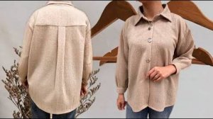 Крой и пошив женской рубашки с кокеткой на спине