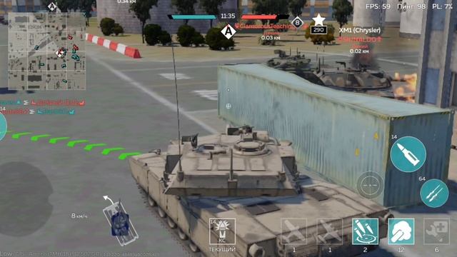 War Thunder mobile обзор танка М1 Абрамс смотреть онлайн