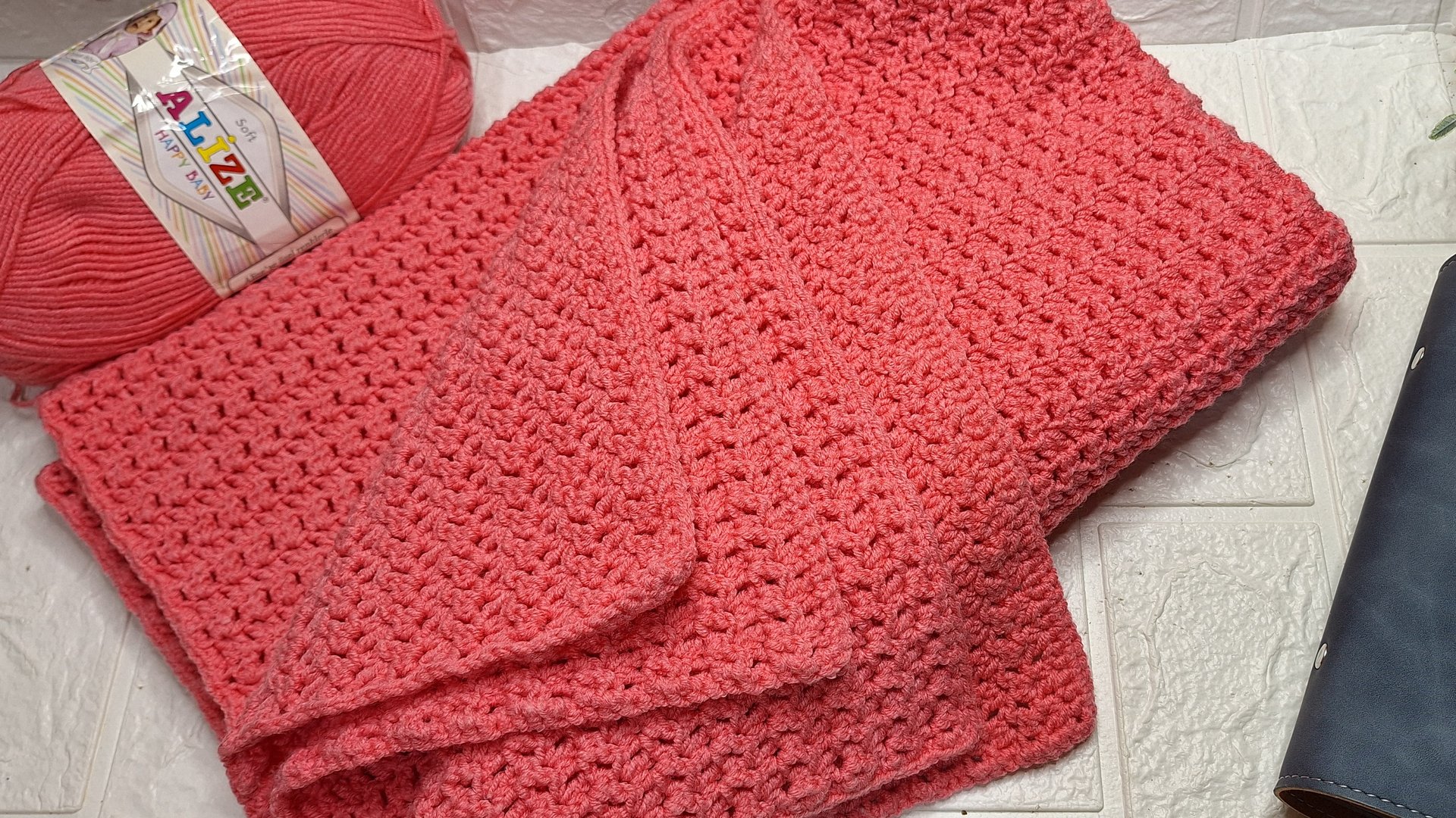 МК простой узор крючком// Красивый и очень простой узор крючком// Плед крючком смотреть онлайн