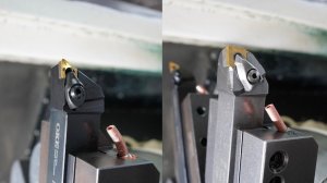 Сравнение пластин при обработке закалённой стали.