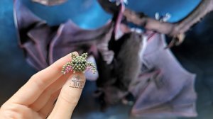 Мастер-класс Кругляш Летучая мышь/Бисер для Начинающих