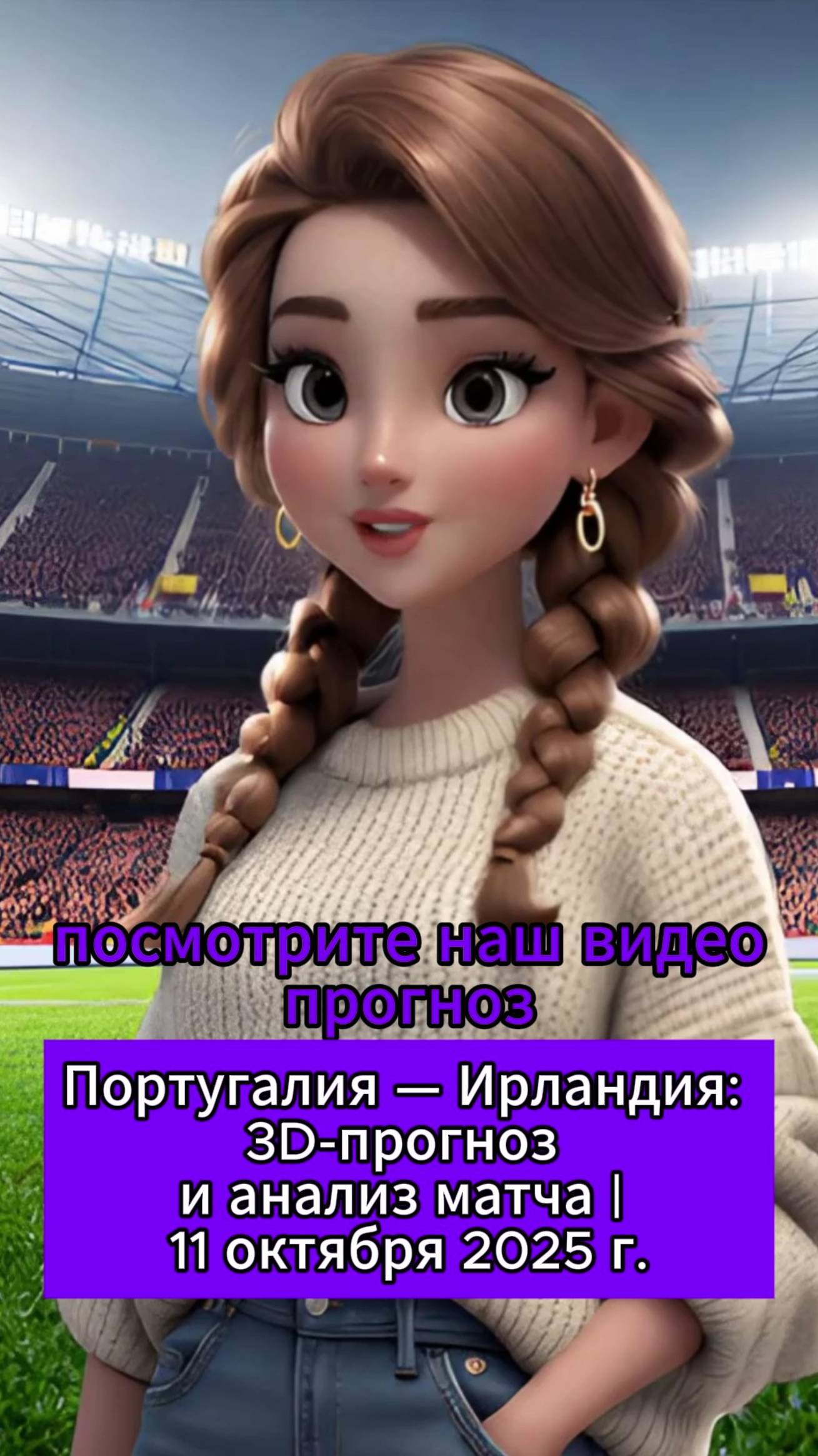 Португалия против Ирландии — 3D-прогноз, футбольный гимн Лиссабона (11 октября)  ToonFootball