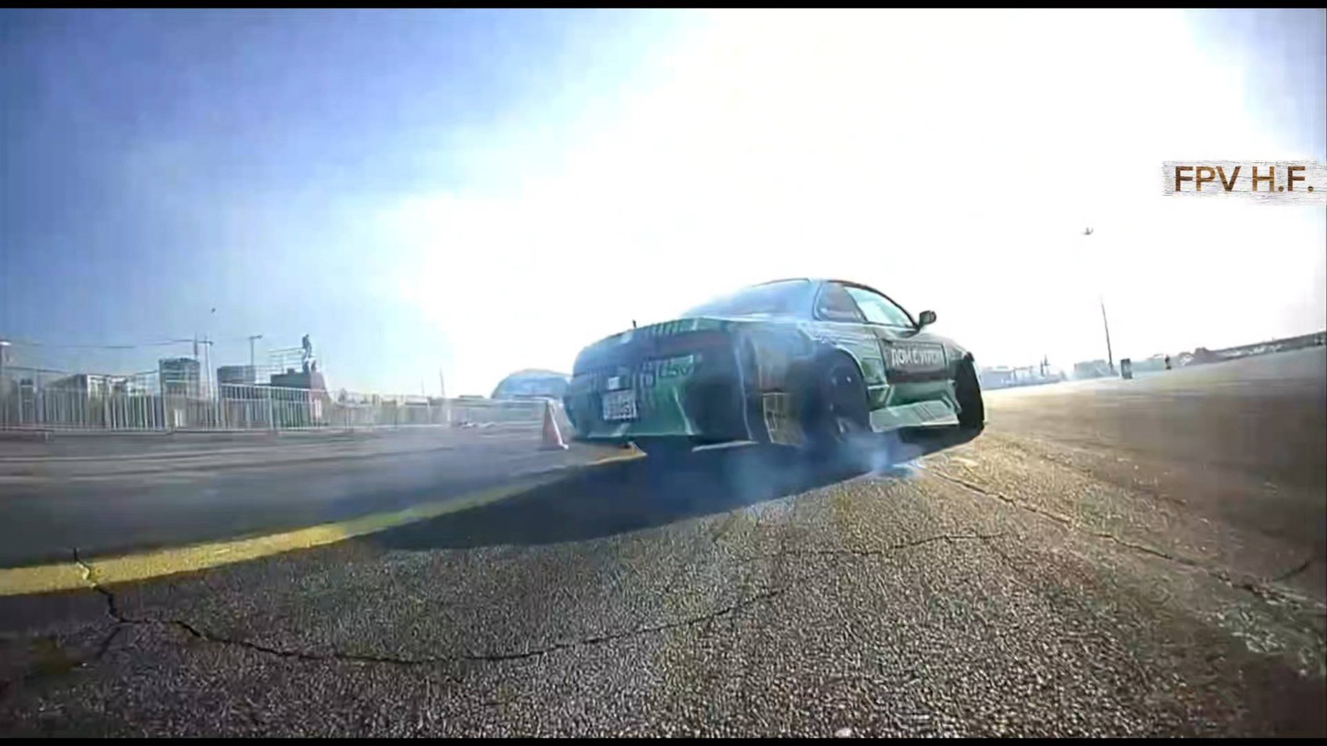 Столкновение коптера с авто, падение на трассу. Дрифт. Хабаровск. Финальный этап 2025.