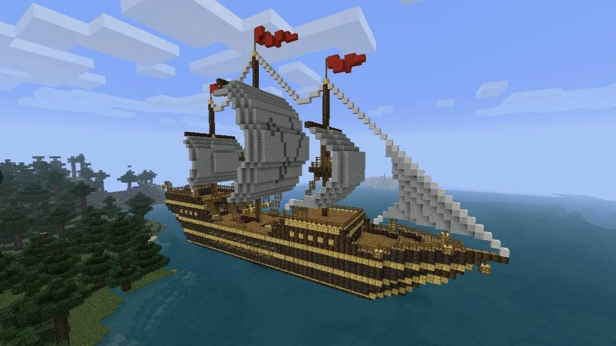 как построить корабль в майнкрафт? смотреть онлайн