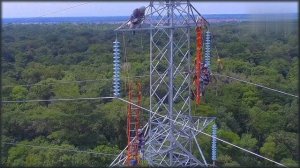 Монтаж спиральной арматуры на линиях электропередачи 220 кВ