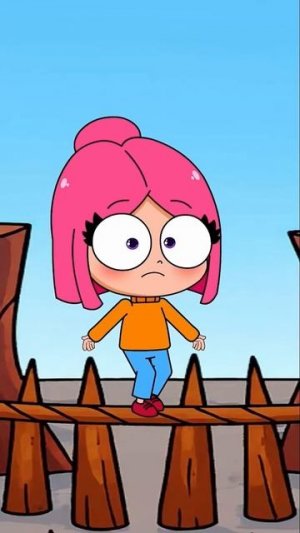 ПРОШЛА ПО ЭКСТРЕМАЛЬНОМУ КАНАТУ ЧЕЛЛЕНДЖ  #луана #челлендж #мультик #анимация