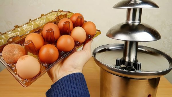 Сырые яйца и сгущенка в шоколадном фонтане! alex boyko