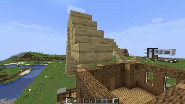 СТАРТОВЫЙ ДОМ В МАЙНКРАФТ + ФЕРМА! смотреть онлайн