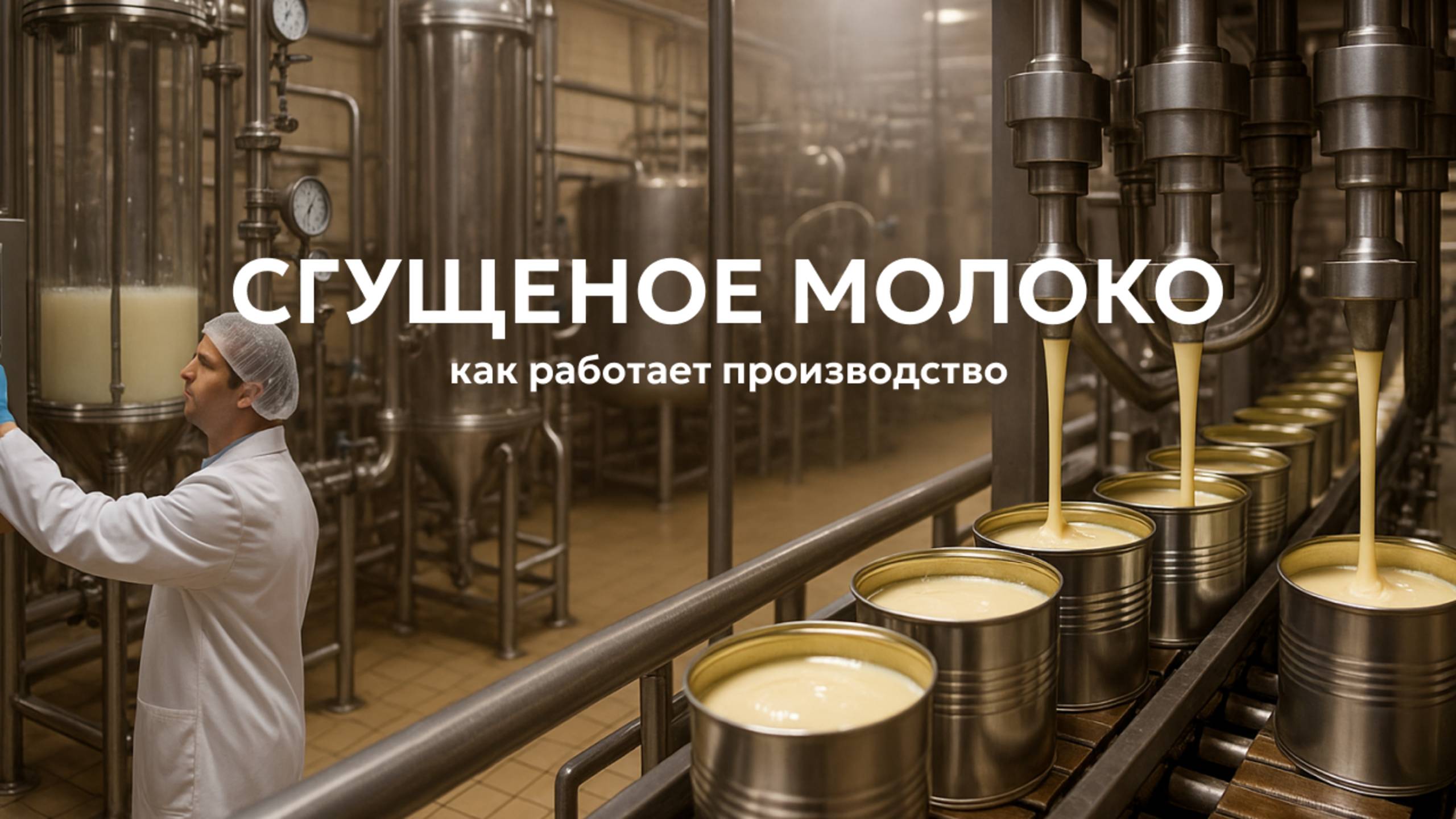Как производится сгущённое молоко: процесс производства молока на заводе 🥛 смотреть онлайн