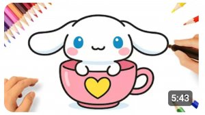 КАК ЛЕГКО НАРИСОВАТЬ Синаморолл  в чашке ☕💗