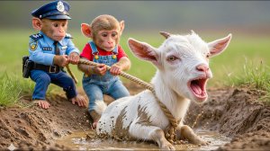 Мультики для детей. Обезьянка спасает козлика. Мультфильм. Детям