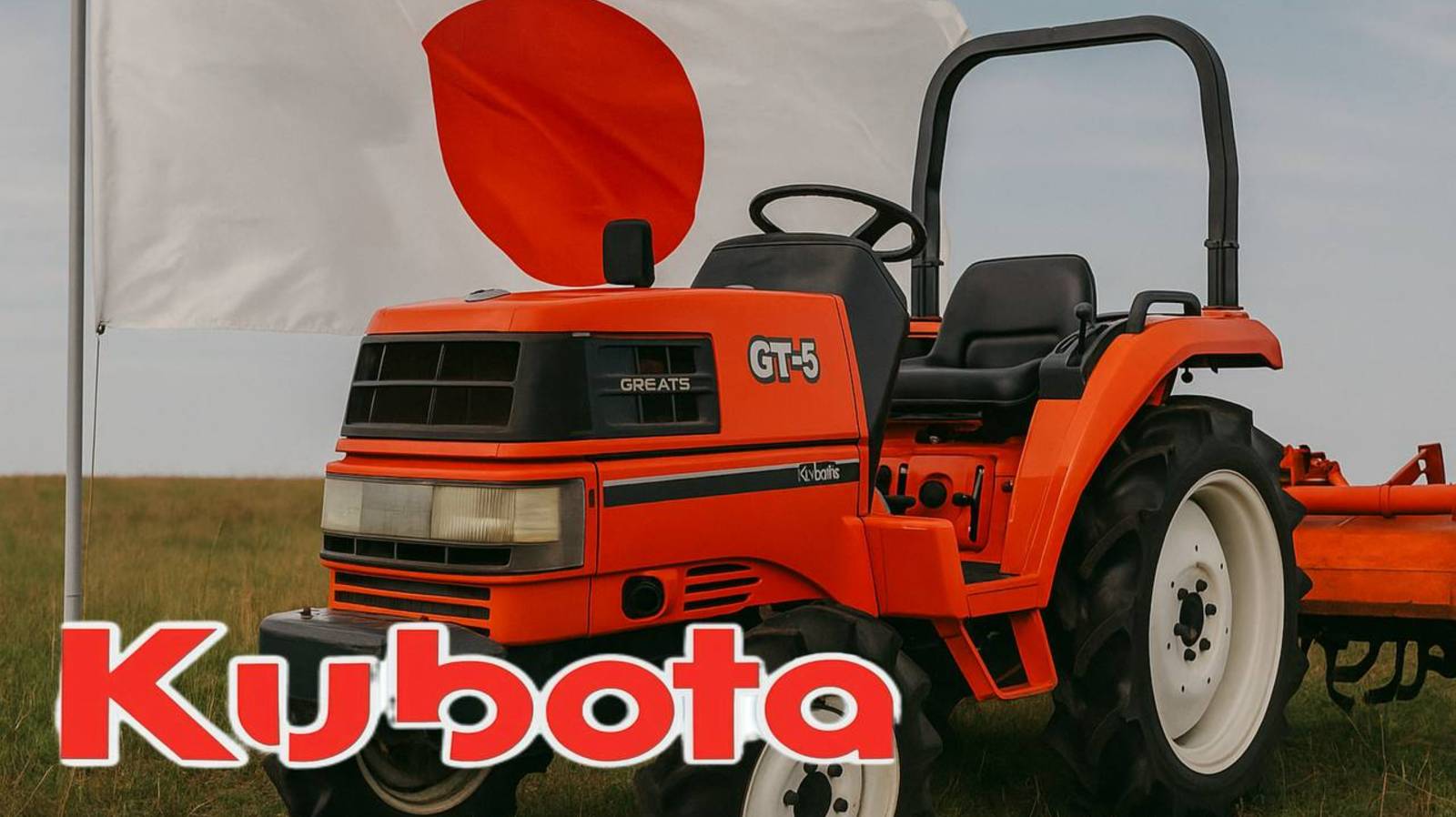 Японский мини-трактор KUBOTA GT-3 смотреть онлайн