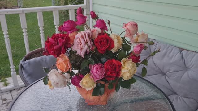 Завершающий букет роз , заморозки 3 день, всё замёрзло и повисло 02.10.25! смотреть онлайн