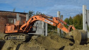 Экскаватор ЭО-4225А-07 "Ковровец". Звук двигателя ЯМЗ-236.