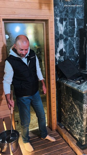 Печь Гром 30 в БАНЕ из ТЕПЛОБЛОКА с фасадной панелью смотреть онлайн