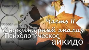 Психологическое айкидо. Часть 2 « Структурный анализ» Валерия Пузырева