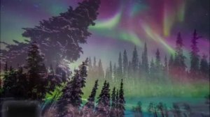 Футаж - северное и южное полярные сияния