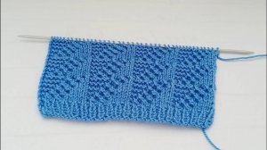 Ажурный узор спицами поворотными и круговыми рядами. Схема узора.