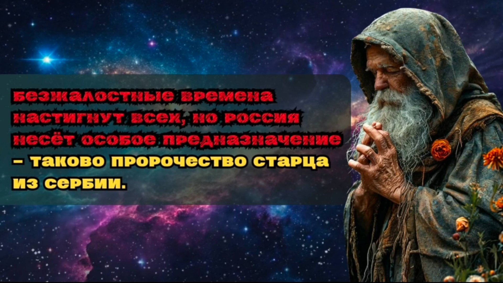 Безжалостные времена настигнут всех, но Россия несёт особое предназначение — пророчество старца смотреть онлайн