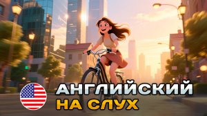 ОЧЕНЬ простой рассказ на Английском (A0-A1): Девушка на велосипеде | Английский на слух 🎧