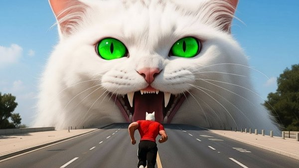 Мультики для детей. Приключения котика и папы. Котик великан. Детям