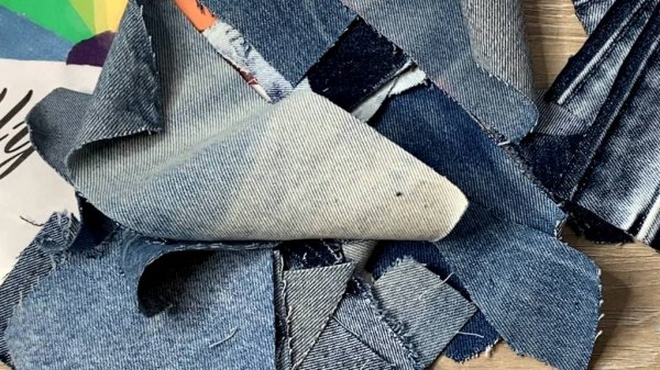 Джинсы старые - фантазии новые DIY мастер класс