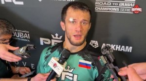 УСМАН НУРМАГОМЕДОВ - интервью после победы / "СКАЗАЛ ХЬЮЗУ: Я ДО УТРА С ТОБОЙ БУДУ ДРАТЬСЯ!"