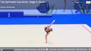 //Выступление Каролины Тарасовой в первый день с мячом на турнире «III Этап Кубка Сильнейших»