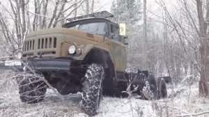 ЗИЛ-131 по зимнему бездорожью