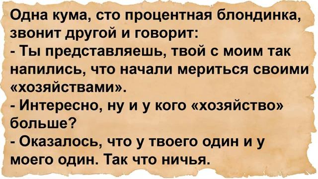 Кум взял бутылочку и зашёл к куме в гости. Сборник анекдотов смотреть онлайн