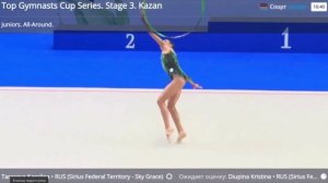 //Выступление Каролины Тарасовой в первый день с обручем на турнире «III Этап Кубка Сильнейших»