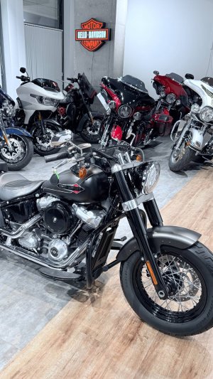 2022 Softail Slim 107 ABS Rock River Gray / Black Denim (VIN *5HD*0552)