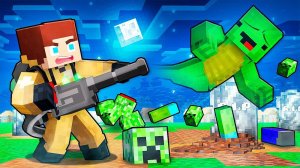 Джей Джей против призрака Майки - Майнкрафт анимация