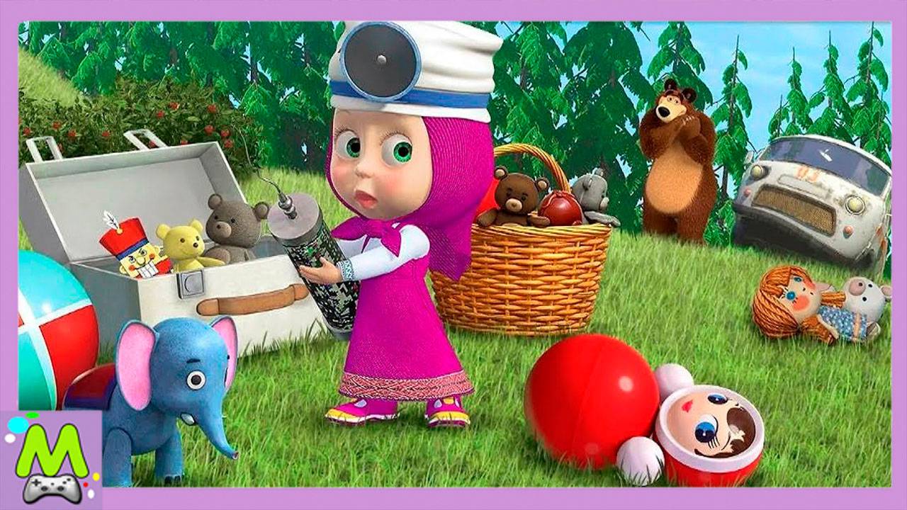 Маша и Медведь Доктор для Игрушек.Как Починить и Вылечить Любимые Игрушки Маши.Мультик Игра смотреть онлайн