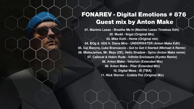 FONAREV - Digital Emotions # 876. Guest Mix By Anton Make