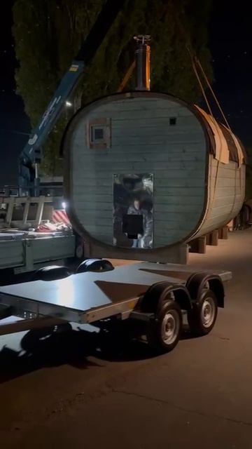 Установка бани на прицеп - производство Govoroff смотреть онлайн