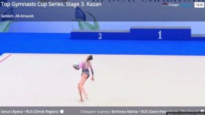 //Выступление Ульяны Янус в первый день с мячом на турнире «III Этап Кубка Сильнейших»