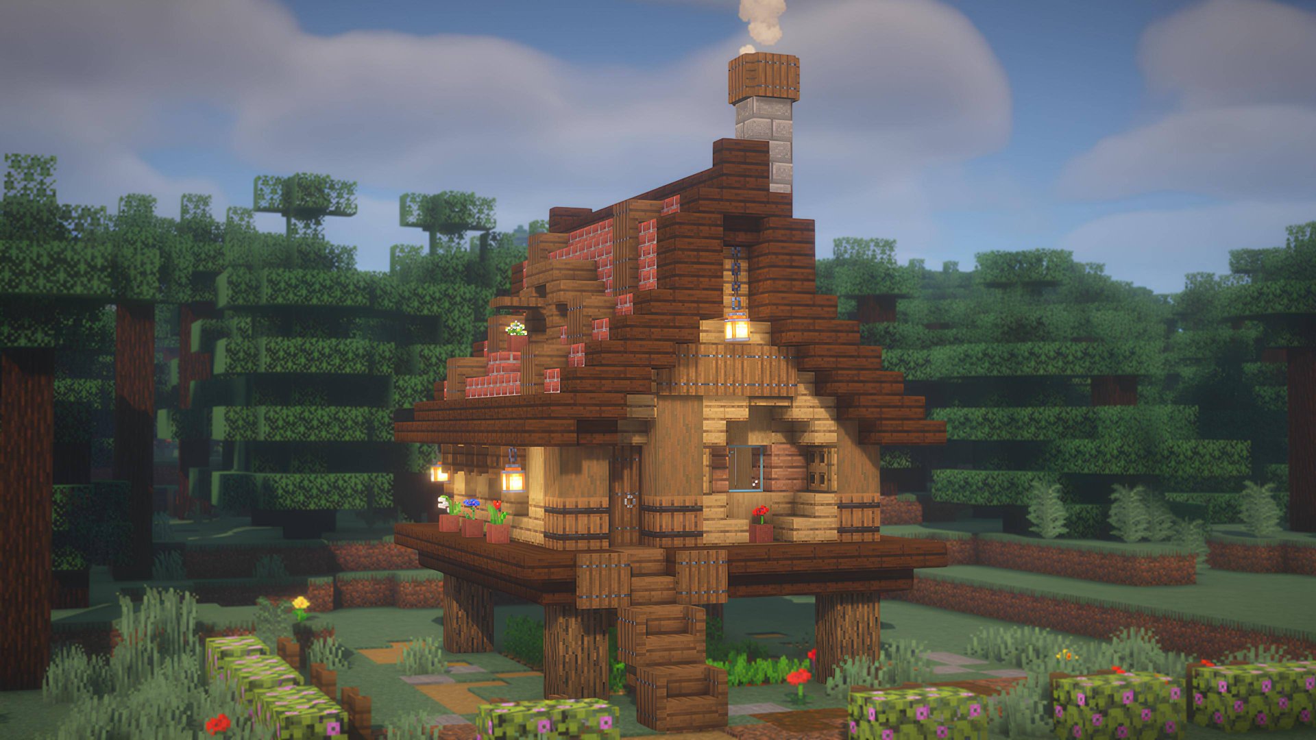 КАК ПОСТРОИТЬ УЮТНЫЙ СТАРТОВЫЙ ДОМ В МАЙНКРАФТ!