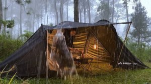 ПОХОД ПОД ПРОЛИВНЫМ ДОЖДЕМ С БОЛЬШОЙ ПАЛАТКОЙ‼️ОДИНОЧНЫЙ ПОХОД В ГУСТОМ ТРОПИЧЕСКОМ ЛЕСУ‼️