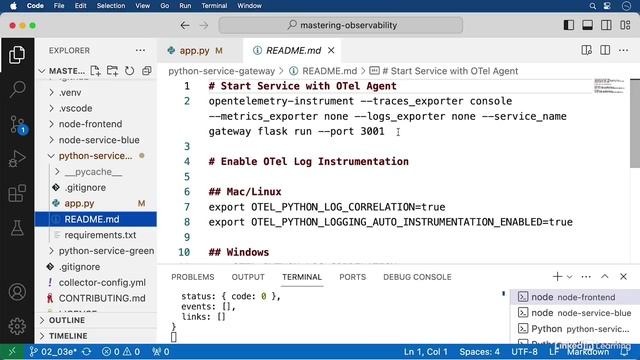 03 - Instrumenting Python for tracing | Part#3 - Погружение в трассировку OpenTelemetry смотреть онлайн