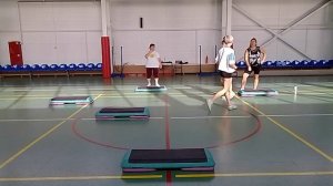 Степ аэробика. Связка 32 счета с разучиванием