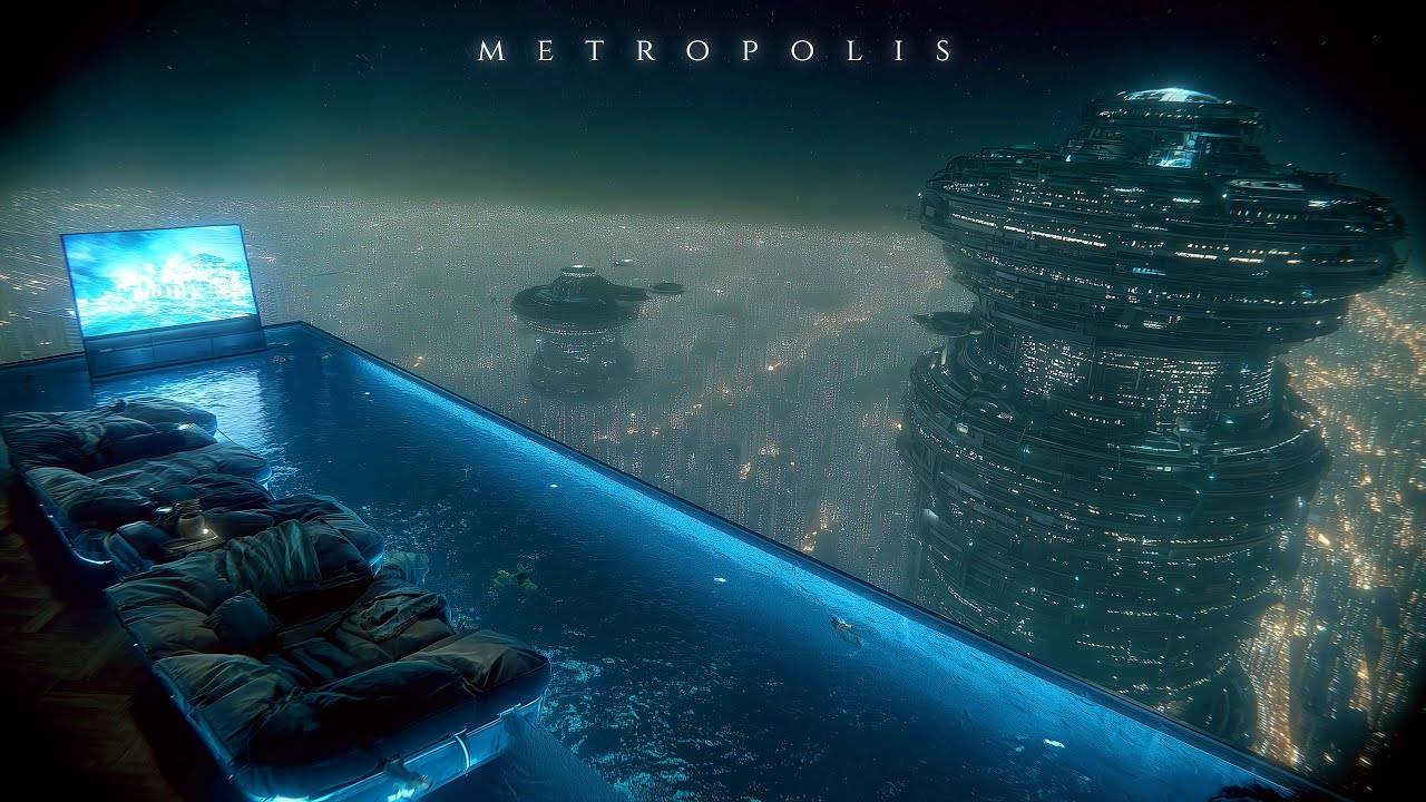 Metropolis ⧫ Deeply Calm SciFi Soundscapes ⧫ Ambient Atmospheres For Future City Resting (360p) смотреть онлайн