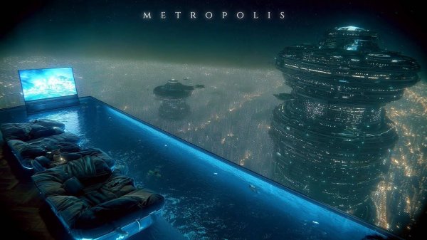 Metropolis ⧫ Deeply Calm SciFi Soundscapes ⧫ Ambient Atmospheres For Future City Resting (360p)