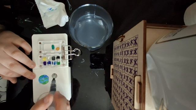 рисую космос с мини красками и политрай. смотреть онлайн