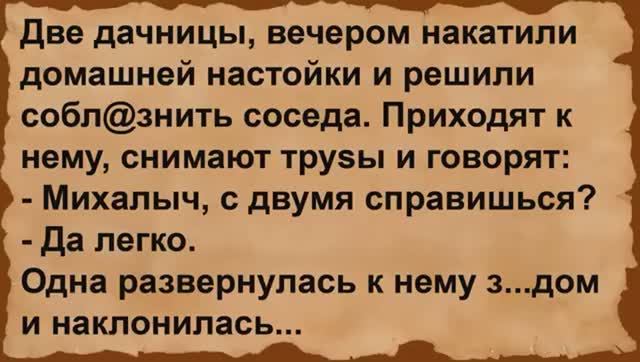 Про Михалыча и двух подвыпивших соседок. Сборник анекдотов смотреть онлайн