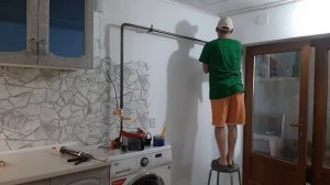 Таймлапс: Ремонт кухни - Установка гарнитура и покраска!